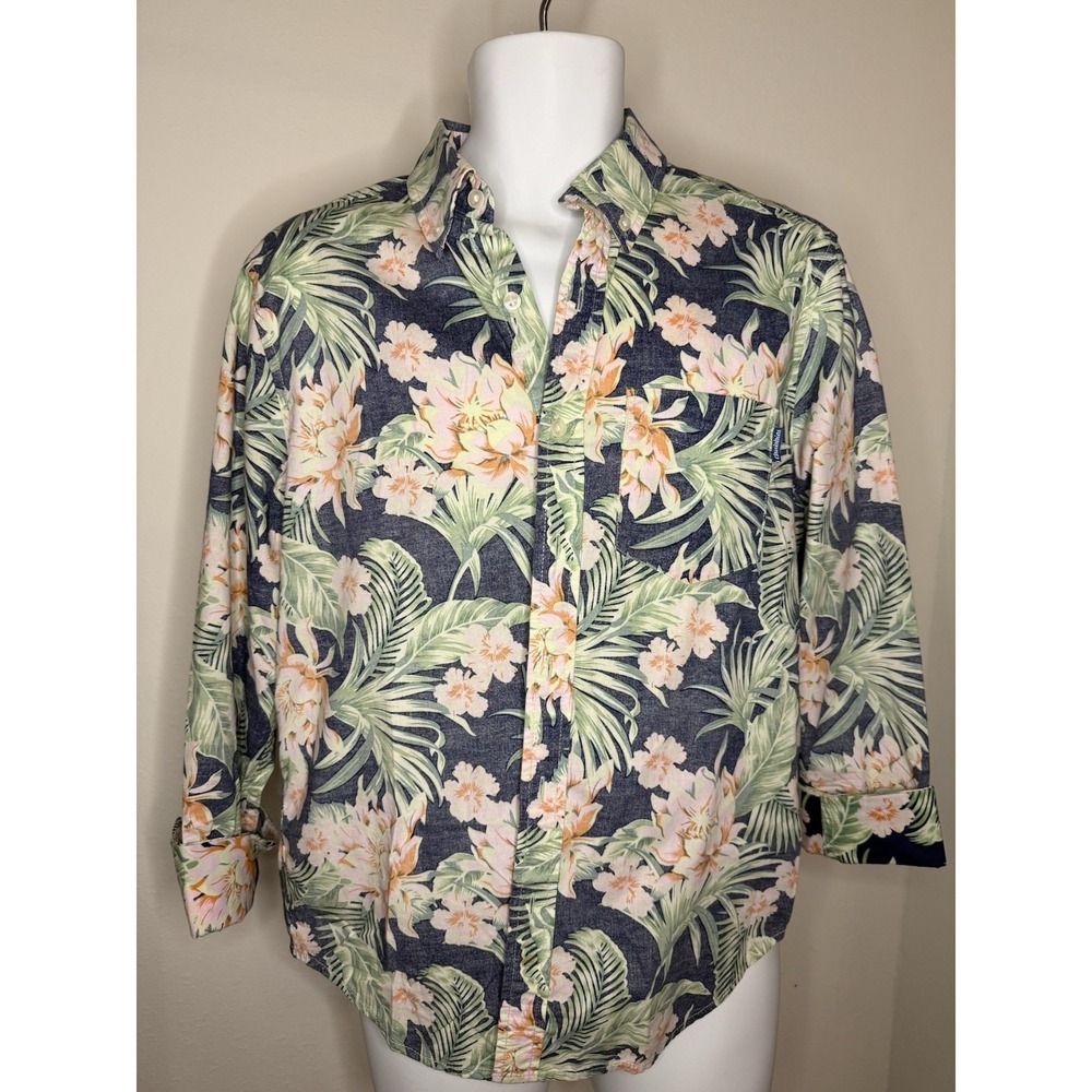 Chubbies Men's Size‎ Small Reverse Print Tropical Long Sleeve Button-Down Shirt